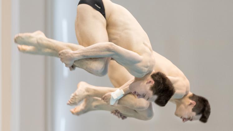 Starkes Paar vom Dreier: Die Berliner Patrick Hausding, Bronzemedaillengewinner von Rio, und Stephan Feck zählen zu den stärksten deutschen Wasserspringern.   