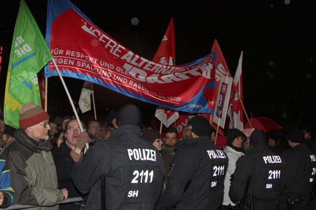 Demo gegen die AfD in Lübeck.