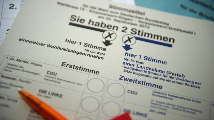 Unterlagen für die Bundestagswahl  