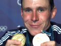 Robert Bartko mit seinen olympischen Goldmedaillen