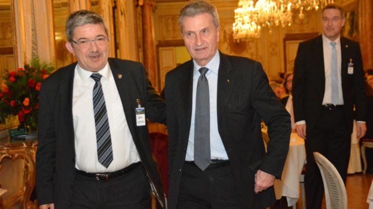 Caffier (l.) und Oettinger  