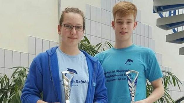 Lea Altenburg und Luc Nadolny sicherten sich den Jugendschwimmpokal 2017.  