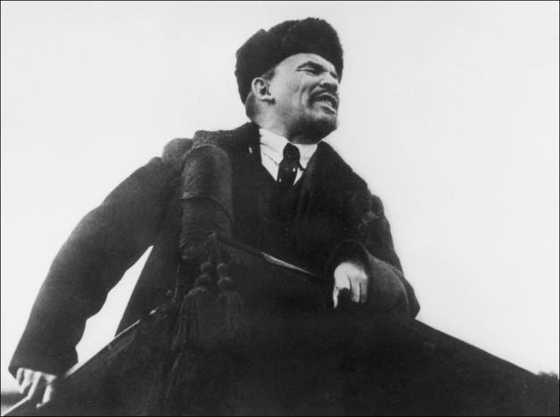 Lenin im Oktober 1917 in Petrograd