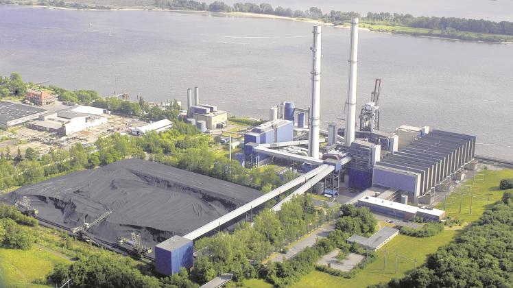 Das Kohlekraftwerk in Wedel. 