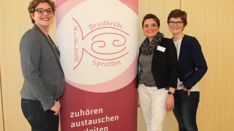 Die Gründerinnen der Brustkrebs-Sprotten: (von links) Angeline Homburg, Nina Hübner und Bettina Schwanck.  