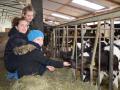 Beim Girls Day auf dem Bauernhof: (von Oben): Elisa Kiel, Natalie Ihde und Nika Trendlev.  