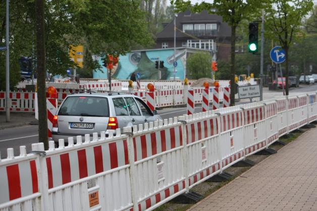 Die Grünphase der Baustellenampel Knaudtstraße wird verkürzt.  