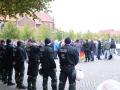 Die Polizei sichert den Boizenburger Platz bei einer Demonstration im Jahr 2015
