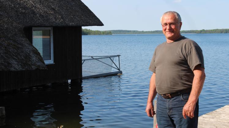 Auf dem Zarrentiner See fühlt sich Werner Siedelmann am wohlsten.  