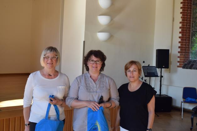 Die Lehrerinnen aus der französischen Partnerschule: (v.l.) Catherine Wattier, Anne Elkihel und Nathalie Dee.
