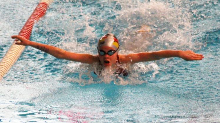 Die zehnjährige PSV-Schwimmerin Sophie Boguslavska war in Esbjerg eine der erfolgreichsten Schweriner Sportler.   