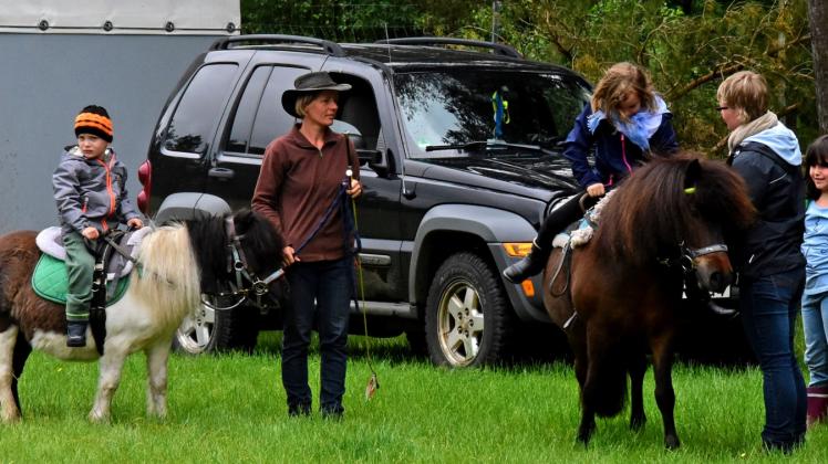 Stets beliebt: Ponyreiten war auch in Poltnitz gefragt Fotos: Horst kamke 