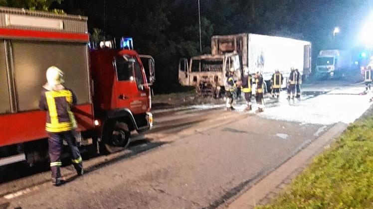 Einsatz am Heisterbusch im Businesspark in der Nacht zum Montag. 