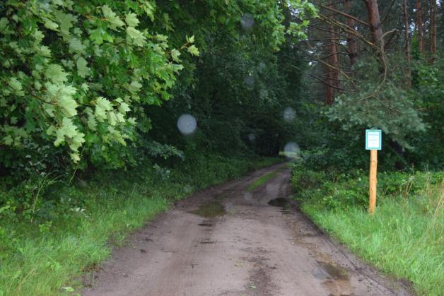 Von der Forst gesperrter Durchfahrtsweg von Groß Labenz in Richtung Sternberg. Von der Forst gesperrter Durchfahrtsweg von Groß Labenz in Richtung Sternberg.