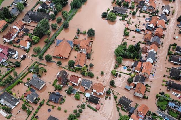 In Niedersachsen, hier in Seesen (Stadtteil Rhüden), kam es zu Überschwemmungen. 