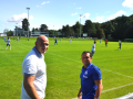 Kehrt regelmäßig an seine alte Wirkungsstätte zurück: Ex-Hansa-Torwart Mathias Schober (links) freut sich auf die „Rückkehr der Helden II“ am 3. September. Hier ist er zusammen mit dem Schalke-U15-Trainer Willi Landgraf zu einem Testspiel in Rostock.  
