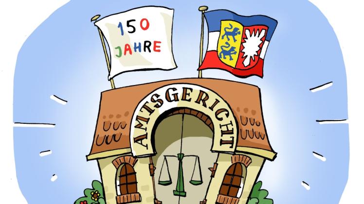 Amtsgerichte in Feierlaune – neben vielen weiteren besteht auch das Amtsgericht Eckernförde seit 150 Jahren.  
