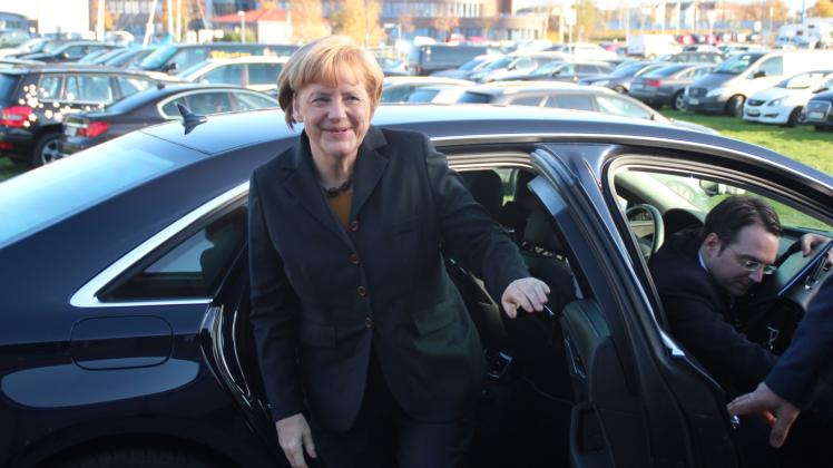 Bundeskanzlerin Angela Merkel im November 2014 in Wismar. 