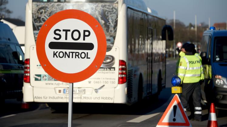 Grenzkontrolle in Krusau (Archiv).