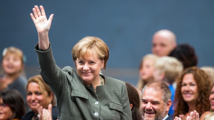 Bundeskanzlerin Angela Merkel (CDU) ist auf Wahlkampftour in Mecklenburg Vorpommern. 