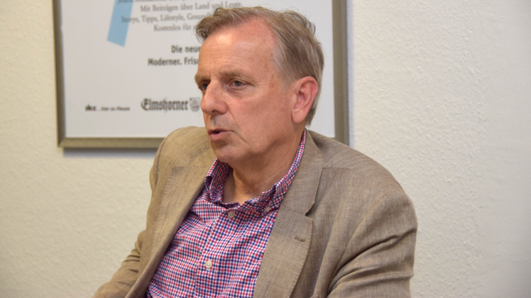 Michael von Abercron (CDU) sprach in den Redaktionsräumen der Elmshorner Nachrichten über seine Pläne.  