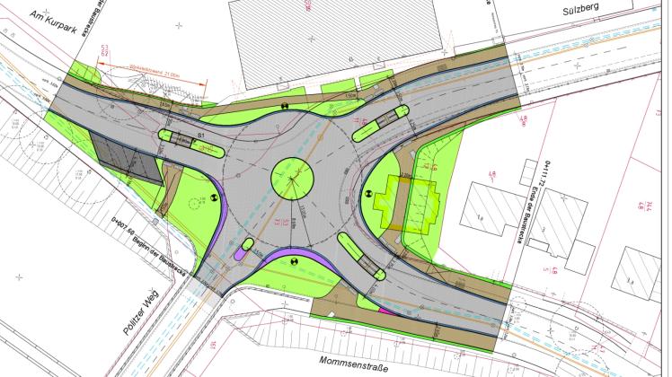 So soll er aussehen: Die Kreuzung Mossenstraße/Sülzberg soll durch einen Kreisverkehr übersichtlicher gestaltet werden. Das Projekt würde aus Mitteln der Städtebauförderung finanziert.  