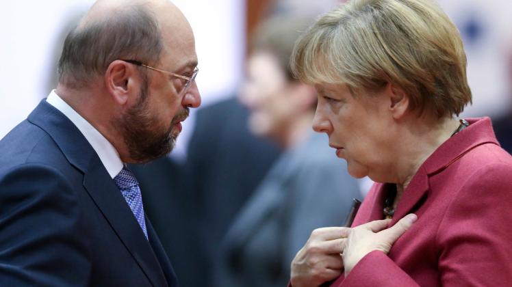 Martin Schulz und Amgela Merkel  