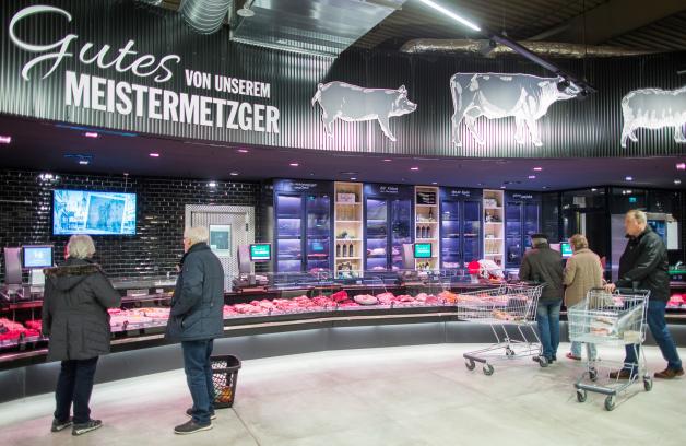 Rückrat der Supermärkte: Die Fleisch- und Käsetheke.