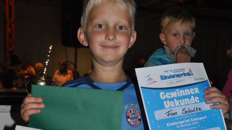 Belegt den ersten Platz: Erstklässler Finn Schultz von der Grundschule Ostseekinder.