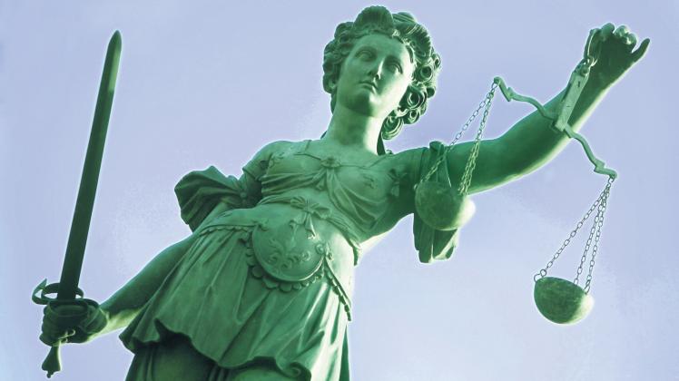 Ein Symbol der Justiz: Justitia.  