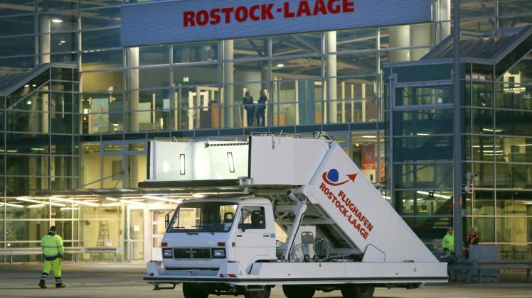 Der Terminal des Flughafens Rostock-Laage  