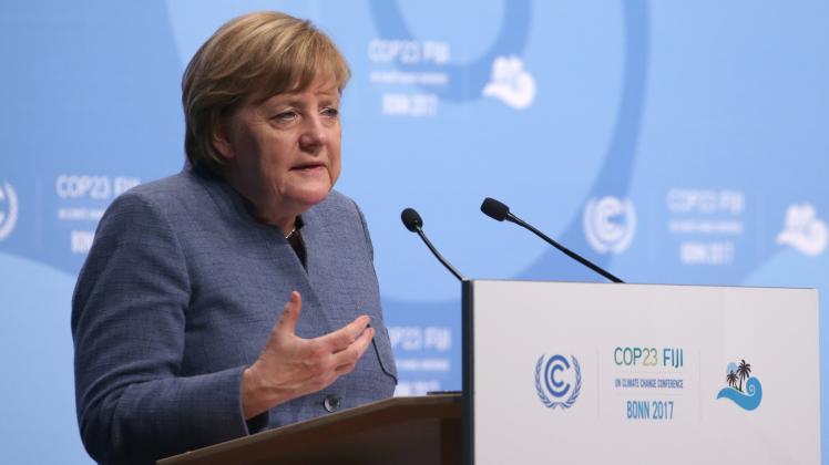 Am Mittwoch sprach Angela Merkel zu den internationalen Teilnehmern der Weltklimakonferenz in Bonn.