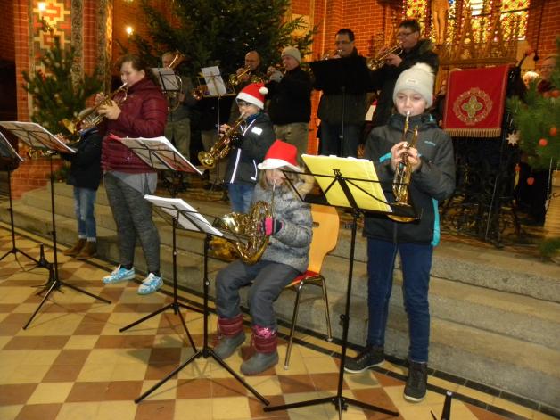 Weihnachtliche Blasmusik in der Stadtkirche.