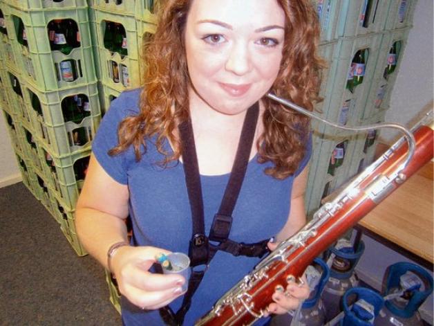 Spielte ihr Fagott im Wasserlager ein: Christina Marroni ist  aus Schottland zur Orchesterakademie gekommen. Foto: Frank (4)