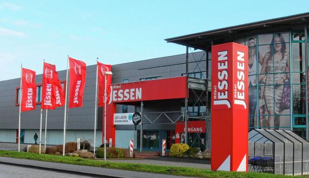 The Jessen Furniture Store spans three floors.  The sales room covers 11,000 square meters and has many different sections.