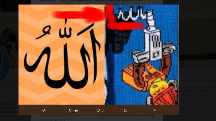 Einige sehen hier einen arabischen „Allah“-Schriftzug. 