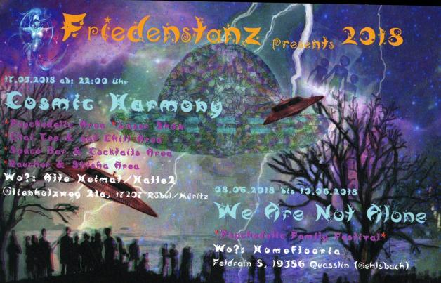 Flyer des Familien-Festivals „We are not alone“ am 8. Juni in Quaßlin Fotos: Meier 