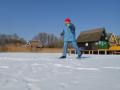 Wenn genug Schnee gefallen ist, schnallt Jürgen Liebscher sofort seine Skier an. 