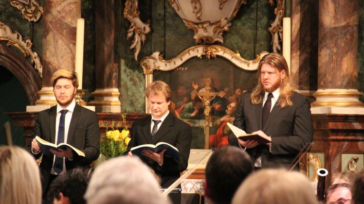 Gesangsstarkes Trio: Lino Ackermann( von links), Svjatoslav Martynchuk und Keno Brandt.   