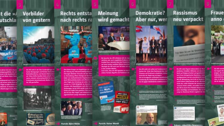 Anlass für den Streit: 11 Poster über die Rolle der AfD 