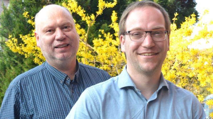Aufbruchstimmung: Jens Petersen (links) und Pascal Mangels wollen die FDP zu einem besseren Wahlergebnis führen. 