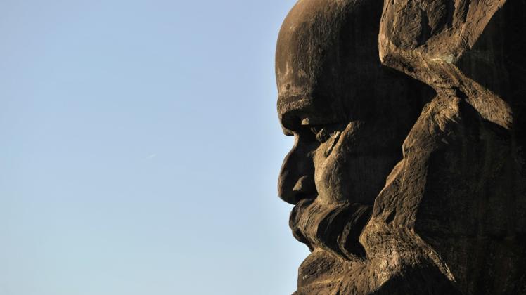 Das Karl-Marx-Monument in Chemnitz, Sachsen. 