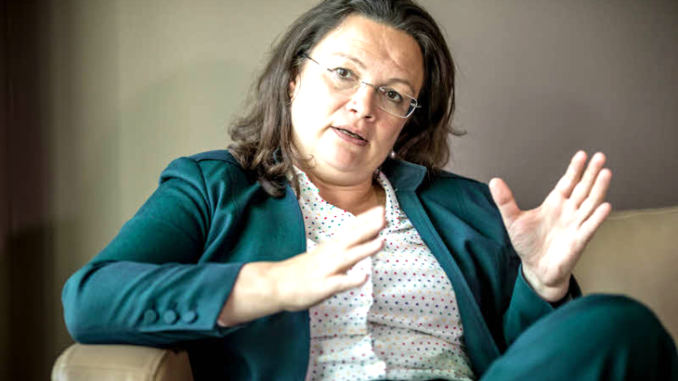 Andrea Nahles, Parteivorsitzende der SPD, wirbt für „befruchtende Diskussionen“. Von „plumpen Geschlossenheitsappellen“ hält sie nichts. 