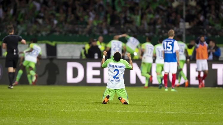 Erleichterung: William und der VfL Wolfsburg bleiben erstklassig.