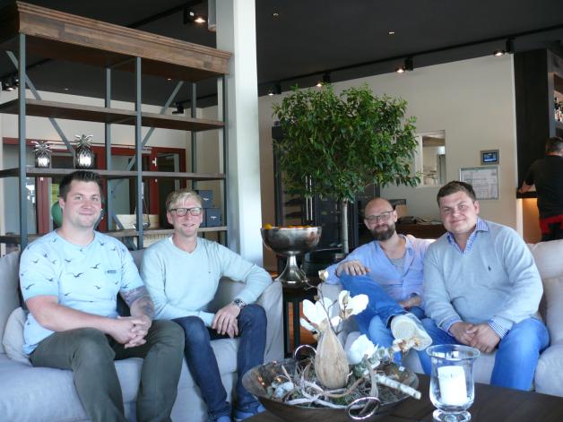 Für das neue Restaurant verantwortlich: Hendrik Kleist (v.l.), Steven Gottburg, Andreas Butzkamm und Henrik Johannsen. 
