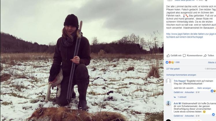 Eine junge Bloggerin, die im Internet über die Jagd schreibt, wurde Opfer von wüsten Beleidigungen. 