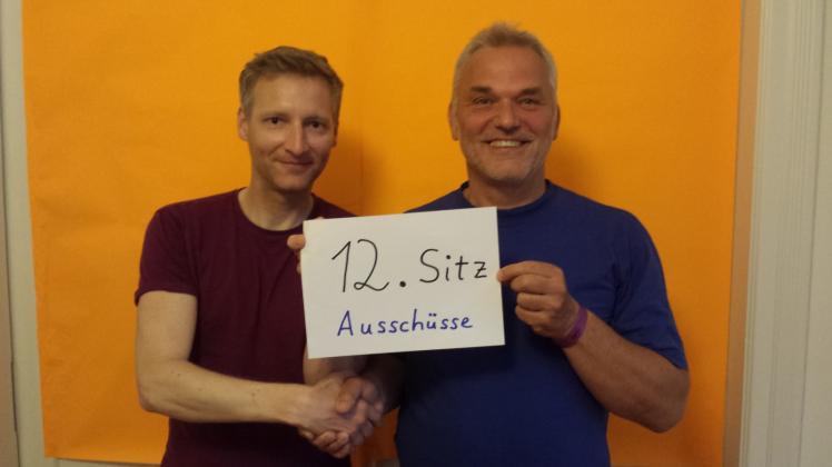 Neues Doppel: Marc Paysen (l.) und Karsten Kuhls fordern für die Fraktion „Flensburg wählen“ den 12. Ausschusssitz.