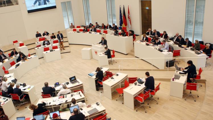 Brandenburg, Potsdam: Brandenburger Landtag während einer Fragestunde. 