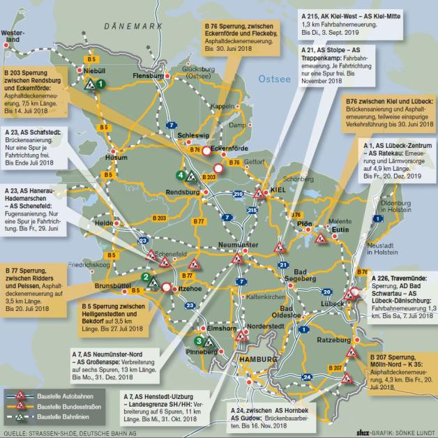 SchleswigHolstein ein Land voller Baustellen SHZ