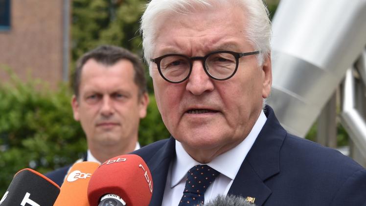 Bundespräsident Frank-Walter Steinmeier besuchte nach diversen rechten Pöbeleien die Stadt Cottbus.